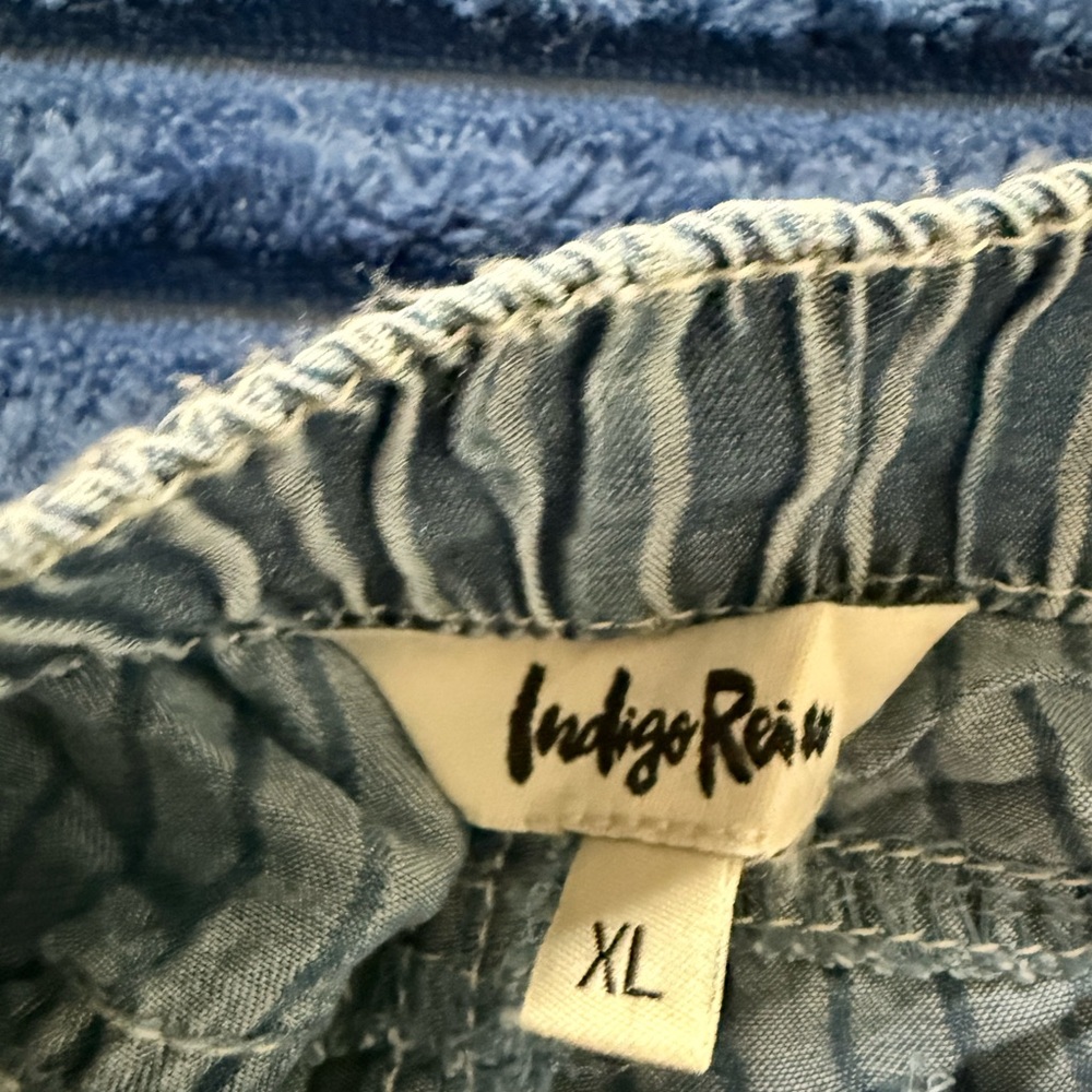 Indigo Rein Blue Striped Women's Pants - Picture 2 of 3